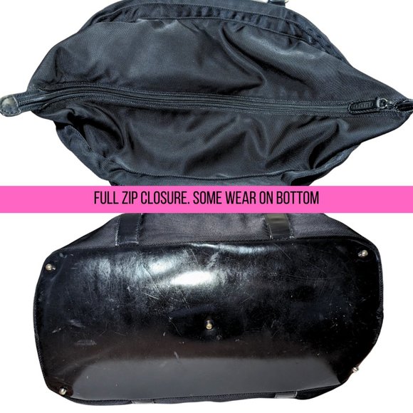 Gucci Large Black Nylon Bamboo Zip Tote Bag 002-2058-0412-5 - Picture 4 of 14